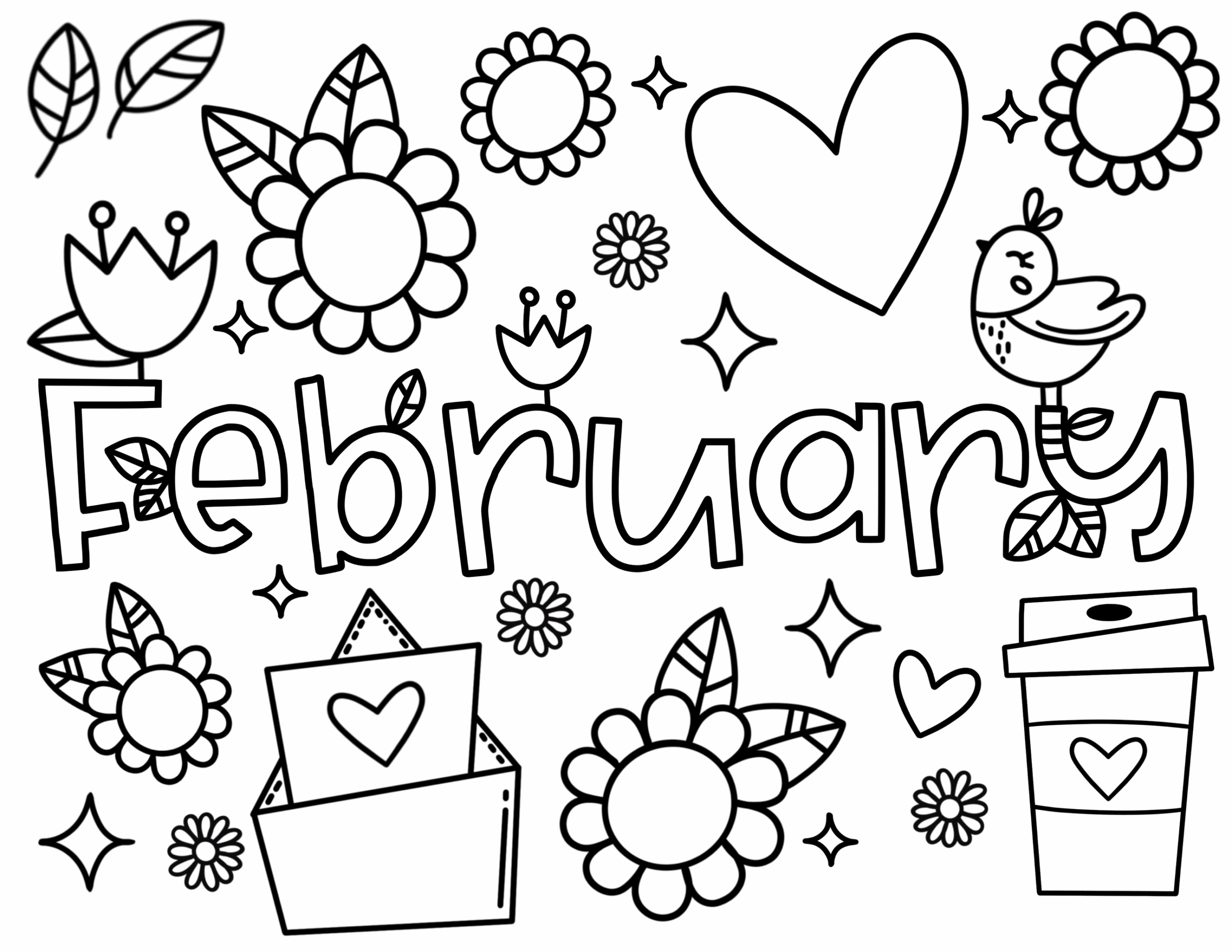 February Coloring Pages Free Printable