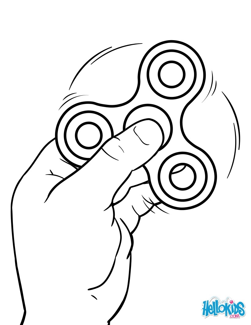 Fidget Spinner 3 Coloring Pages Hellokids