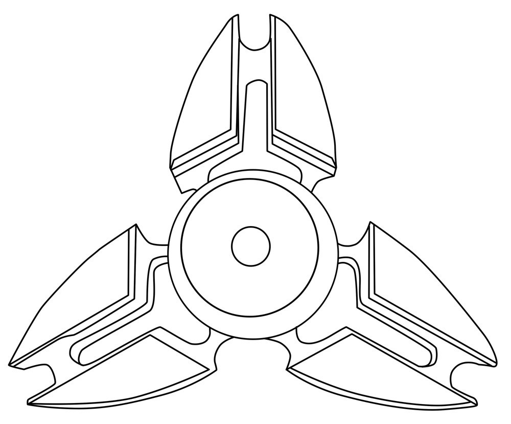 Fidget Spinners Coloring Pages At GetDrawings Free Download