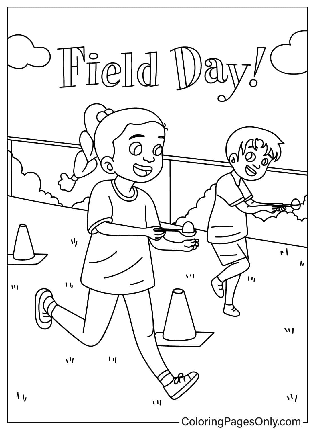 Field Day Coloring Page