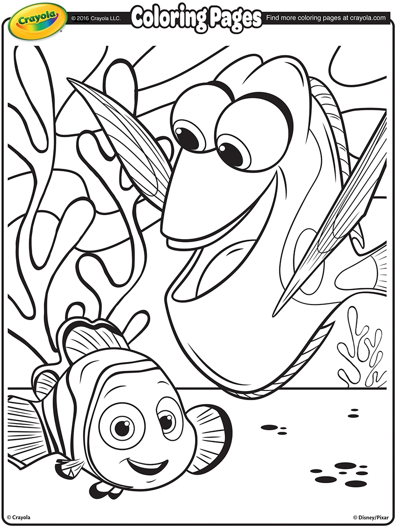 Finding Dory Coloring Pages