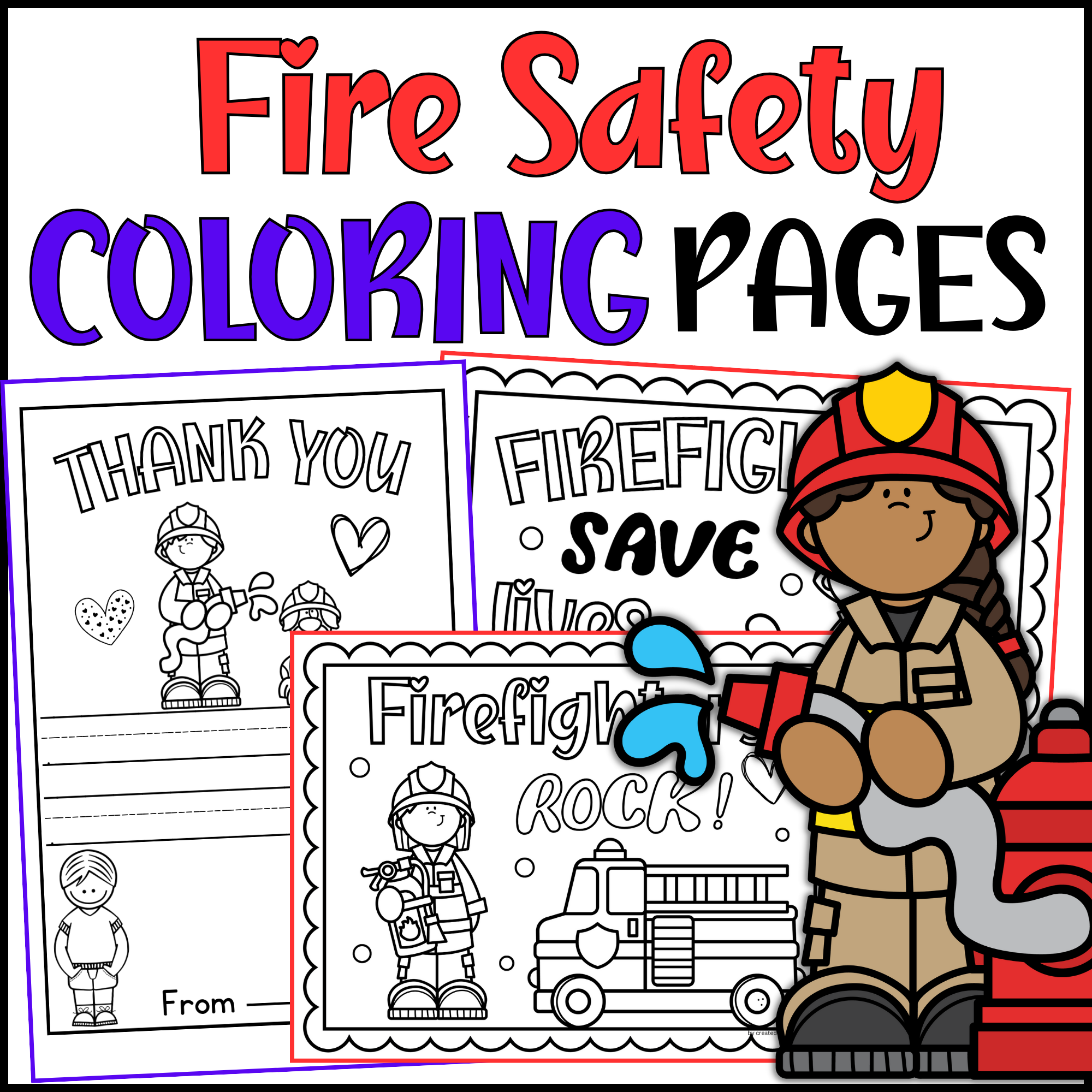 Fire Safety Coloring Pages