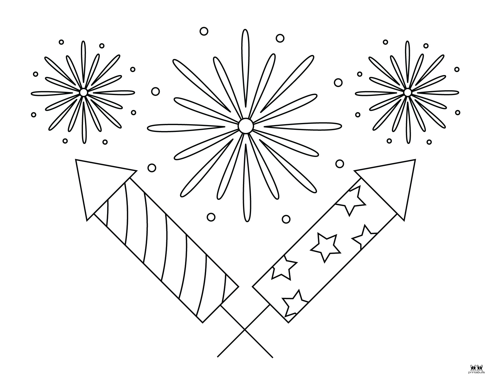 Fireworks Coloring Page