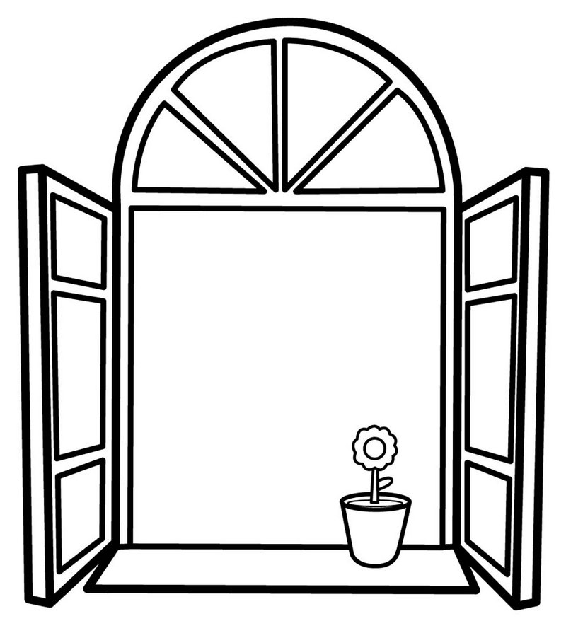 Five Cozy Window Coloring Pages For Design Ideas Coloring Pages