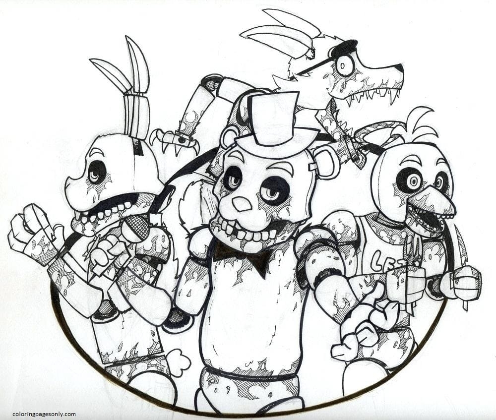 Five Nights At Freddy S 7 Coloring Page Free Printable Coloring Pages