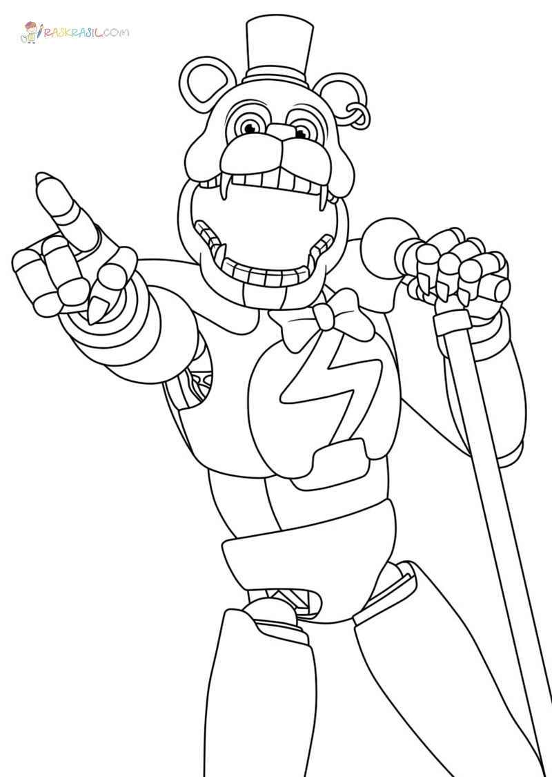 Five Nights Freddy Coloring Pages
