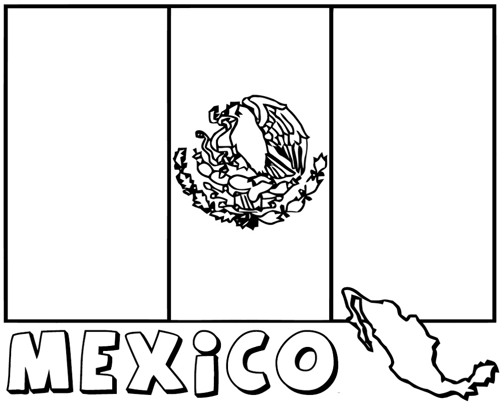 Flag Of Mexico Coloring Pages Learny Kids