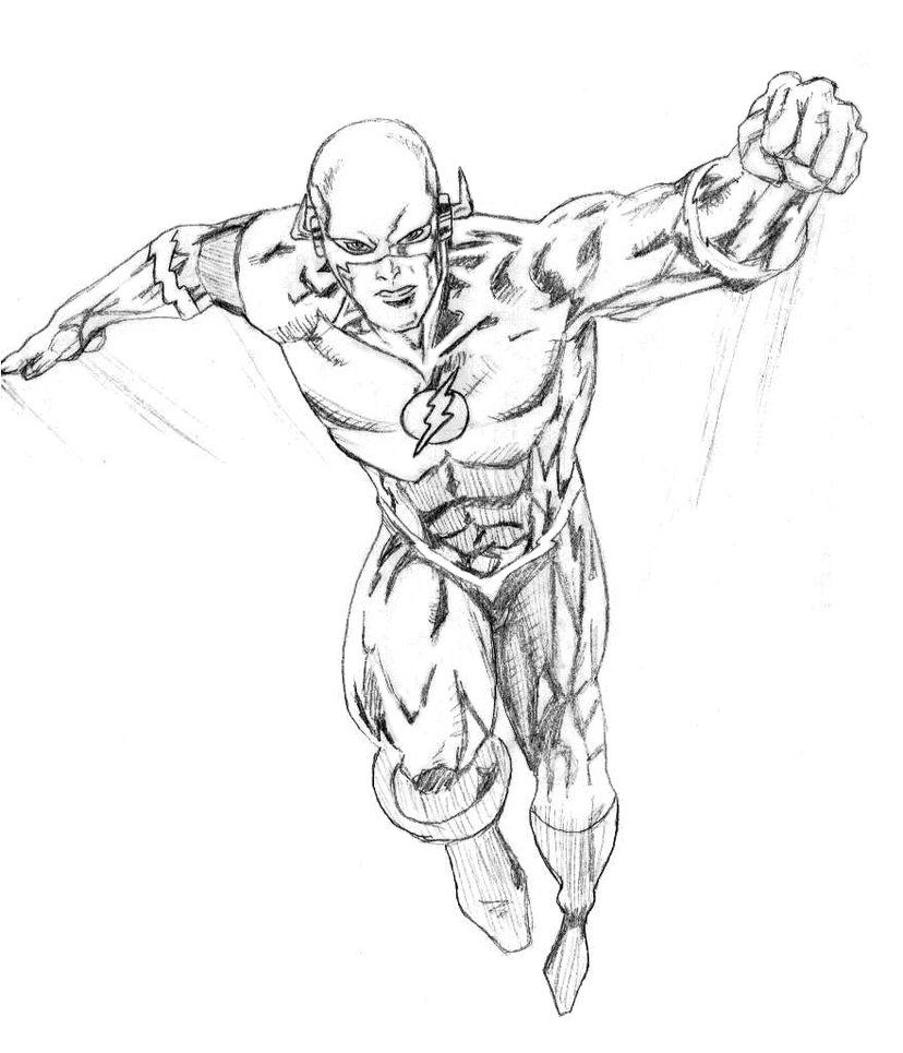 Flash Superhero Printable Coloring Pages Coloring Home