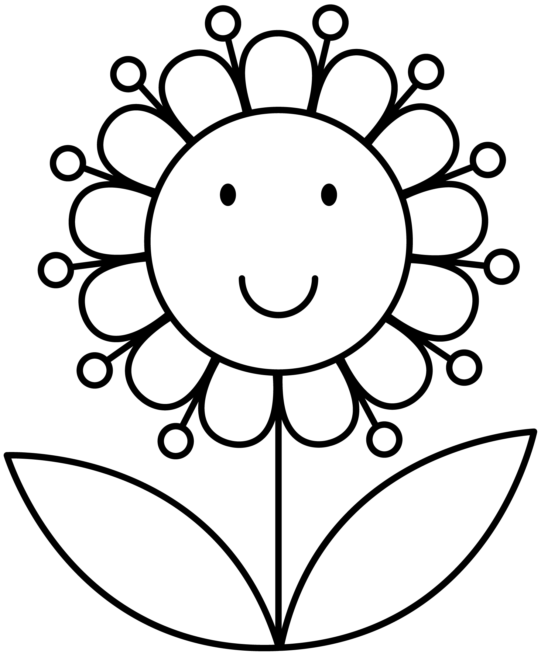 Flower Coloring Pages For Kids