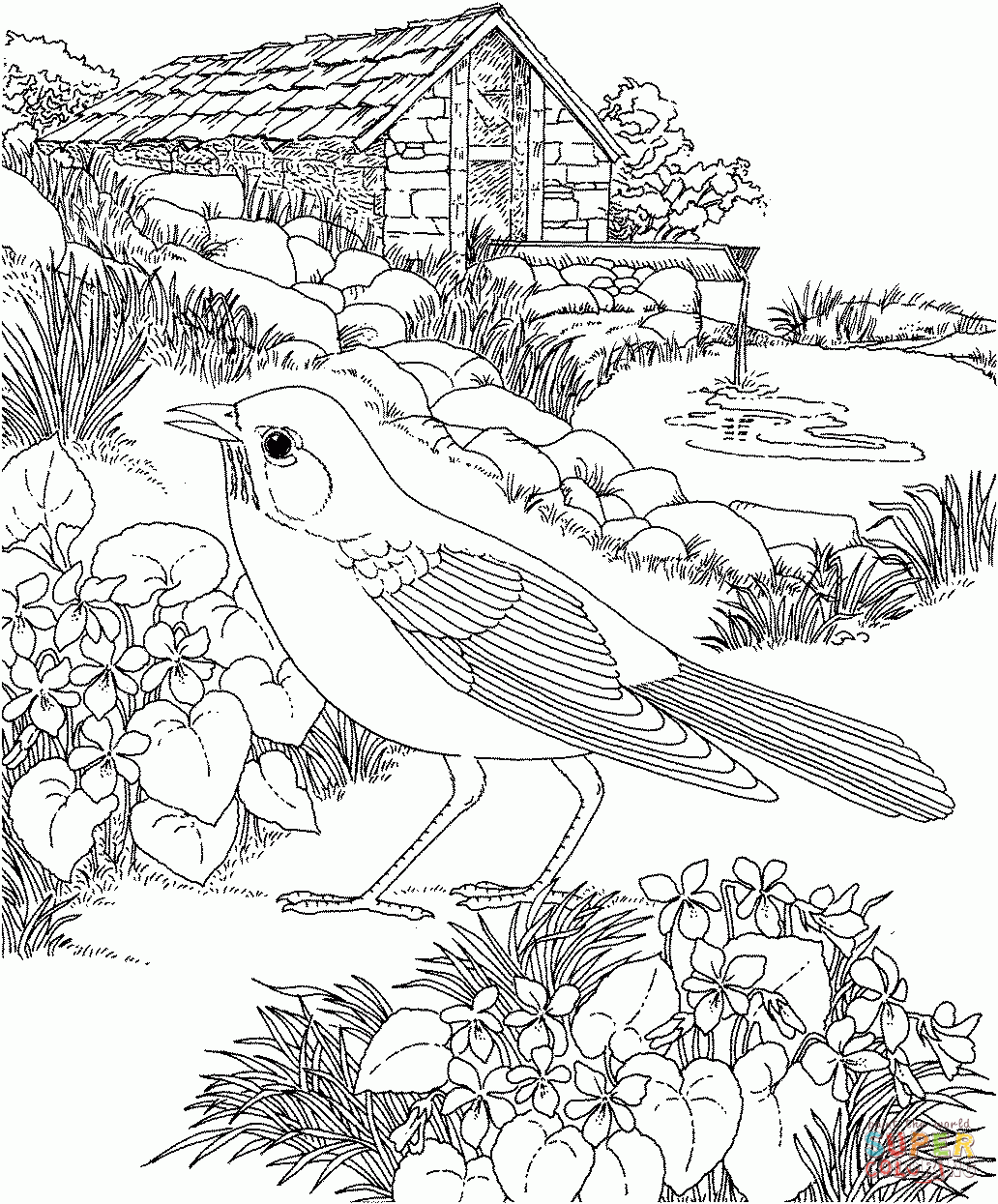 Printable Garden Coloring Page