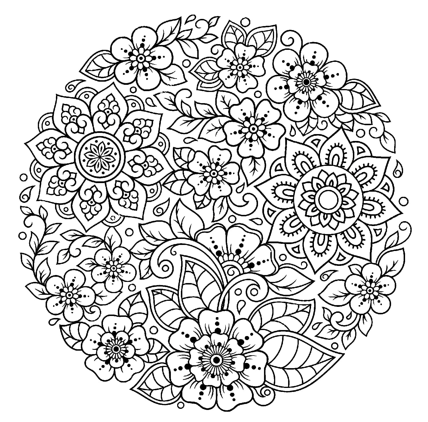 Mandala Flower Coloring Pages