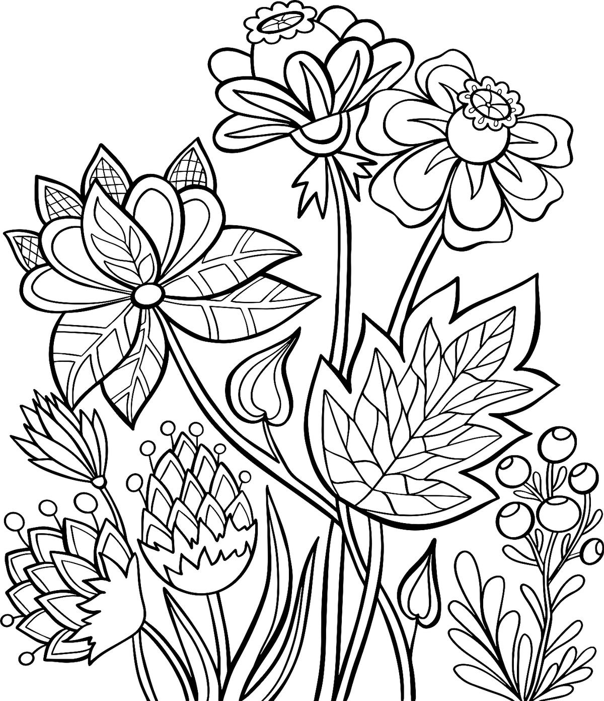 Flowers Scenery Coloring Pages Coloring Pages