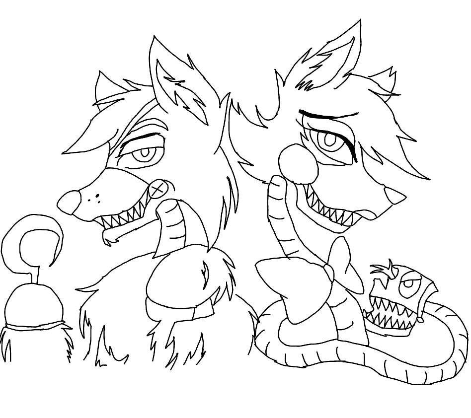 Fnaf Mangle Coloring Pages Learny Kids
