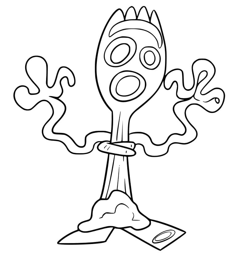 Forky From Disney Toy Story 4 Coloring Page Download Print Or Color Online For Free