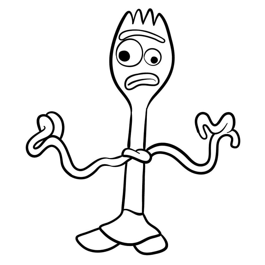 Forky From Toy Story 4 Coloring Page Download Print Or Color Online For Free