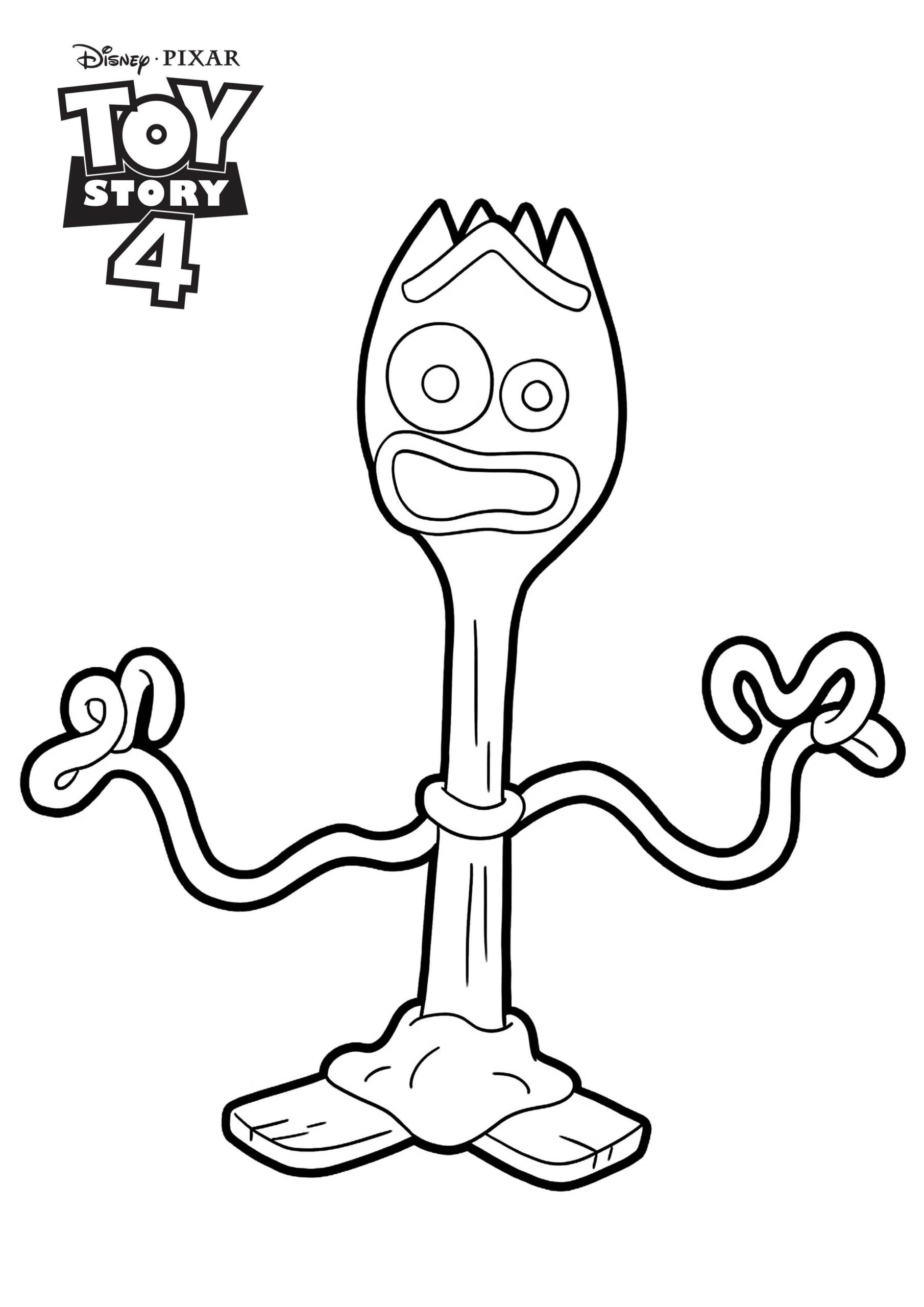 Forky Toy Story 4 Coloring Page Disney Pixar Toy Story 4 Coloring Pages For Kids