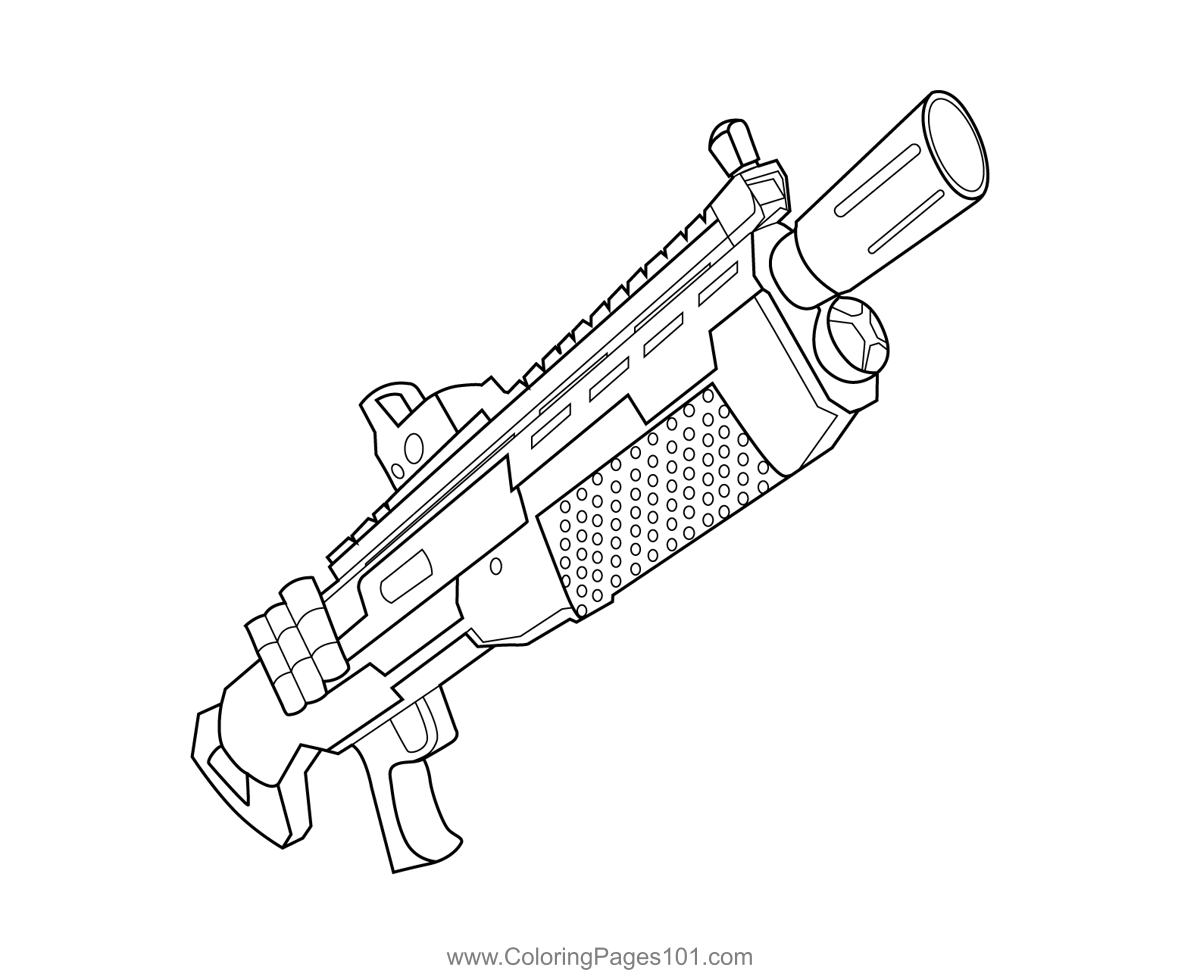 Fortnite Coloring Guns Coloring Pages