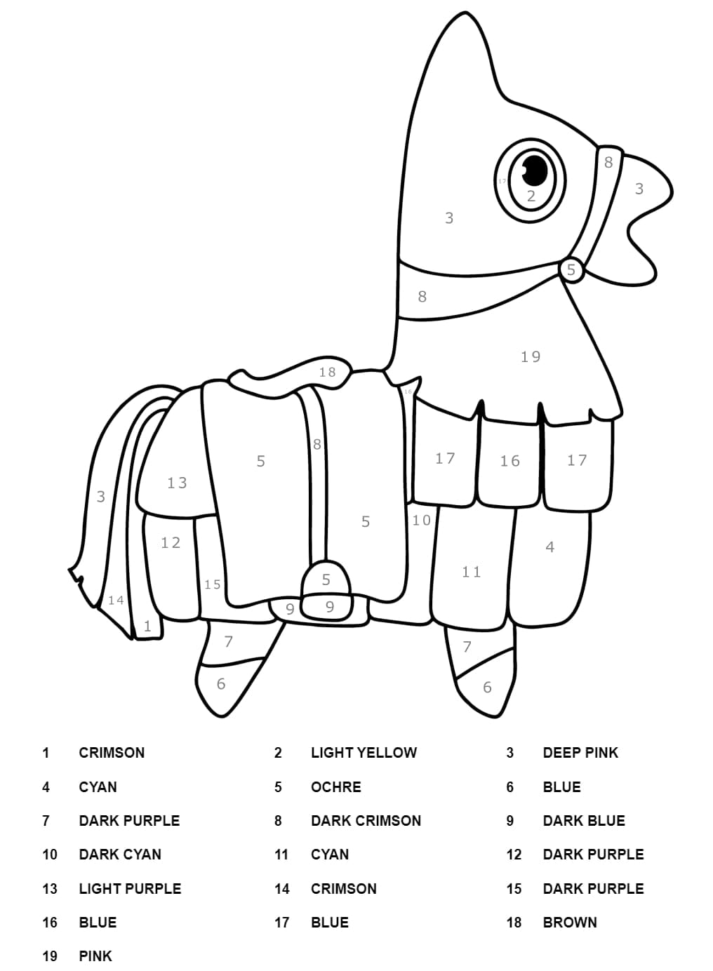 Fortnite Coloring Pages Llama