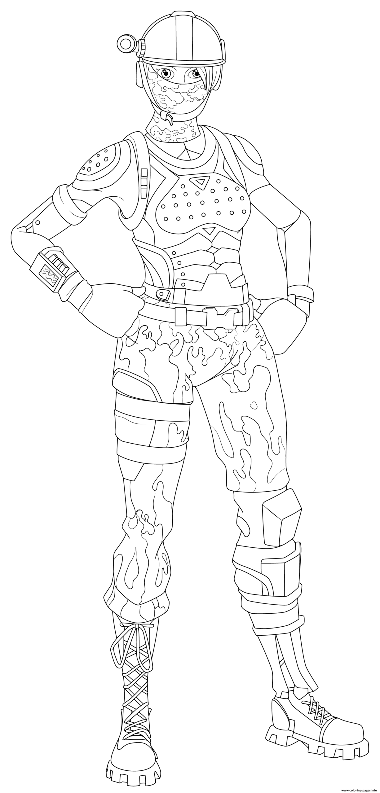 Fortnite Elite Agent Hi Res Coloring Page Printable