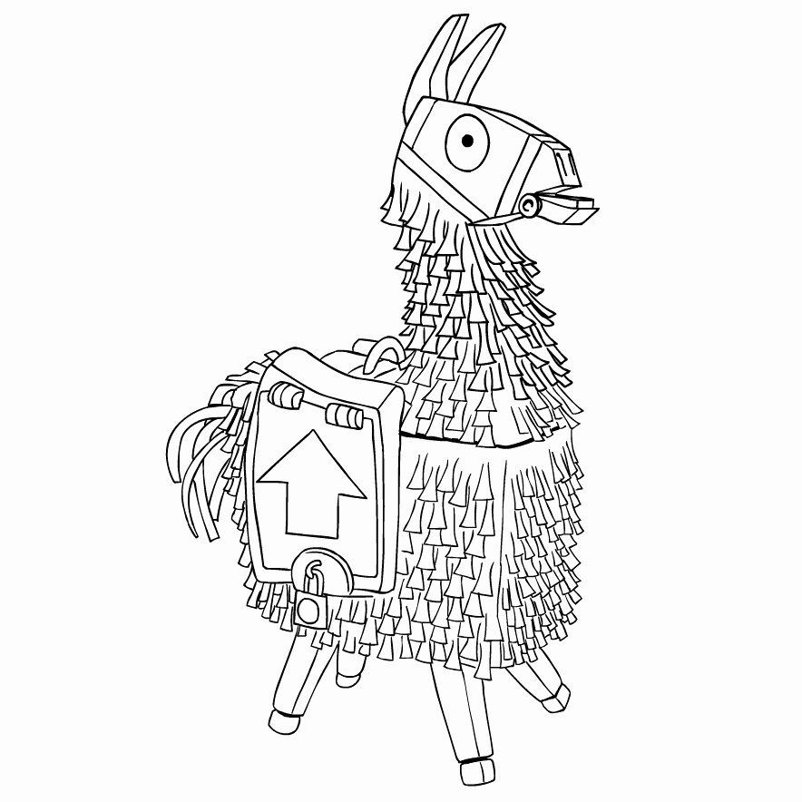 Fortnite Llama Coloring Page