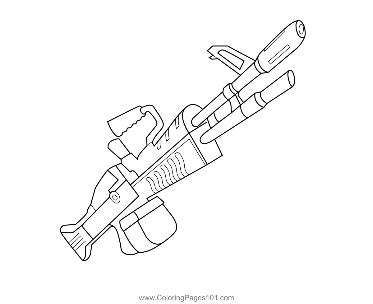 Fortnite Weapons Coloring Pages