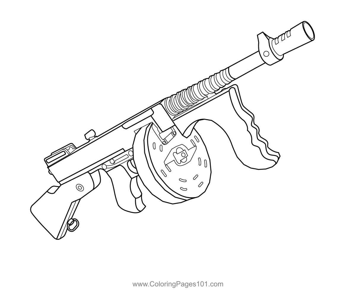 Fortnite Weapons Coloring Pages