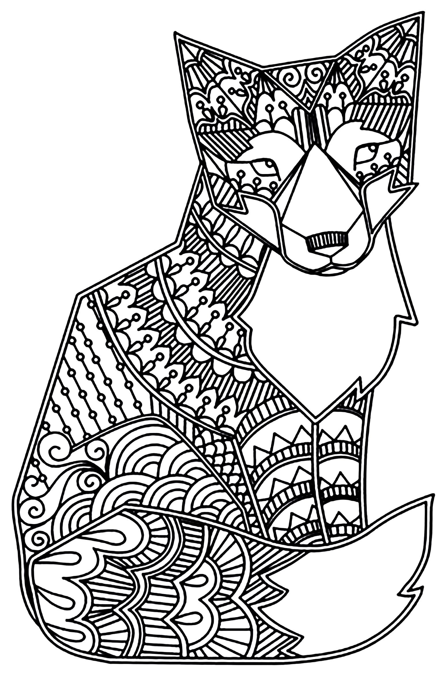 Fox Fox Coloring Pages For Adults