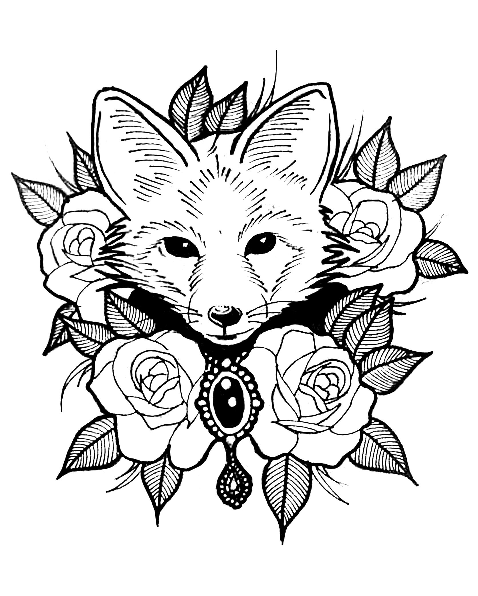 Fox To Color For Children Fox Coloring Pages For Kids