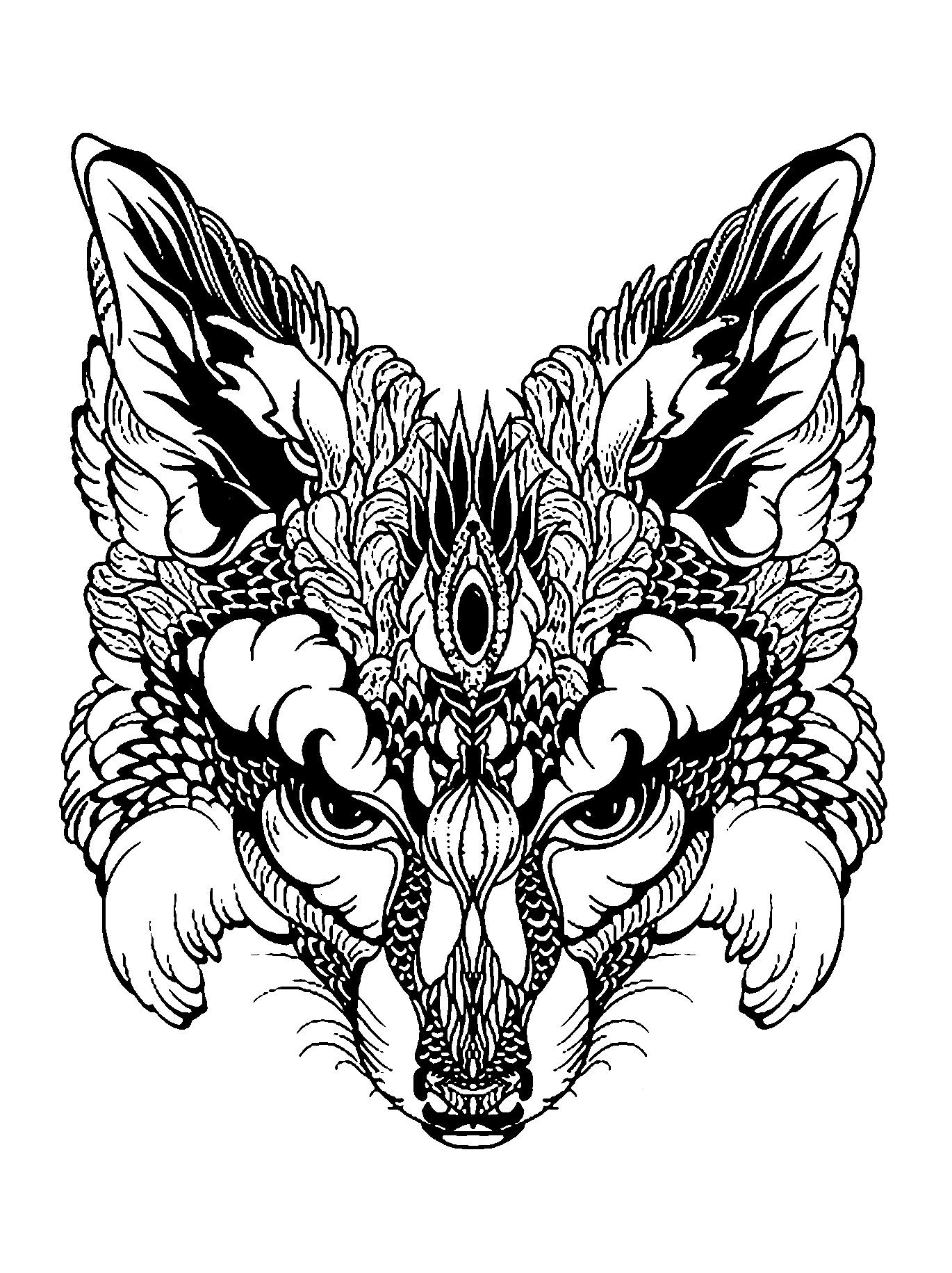 Fox To Print For Free Fox Coloring Pages For Kids