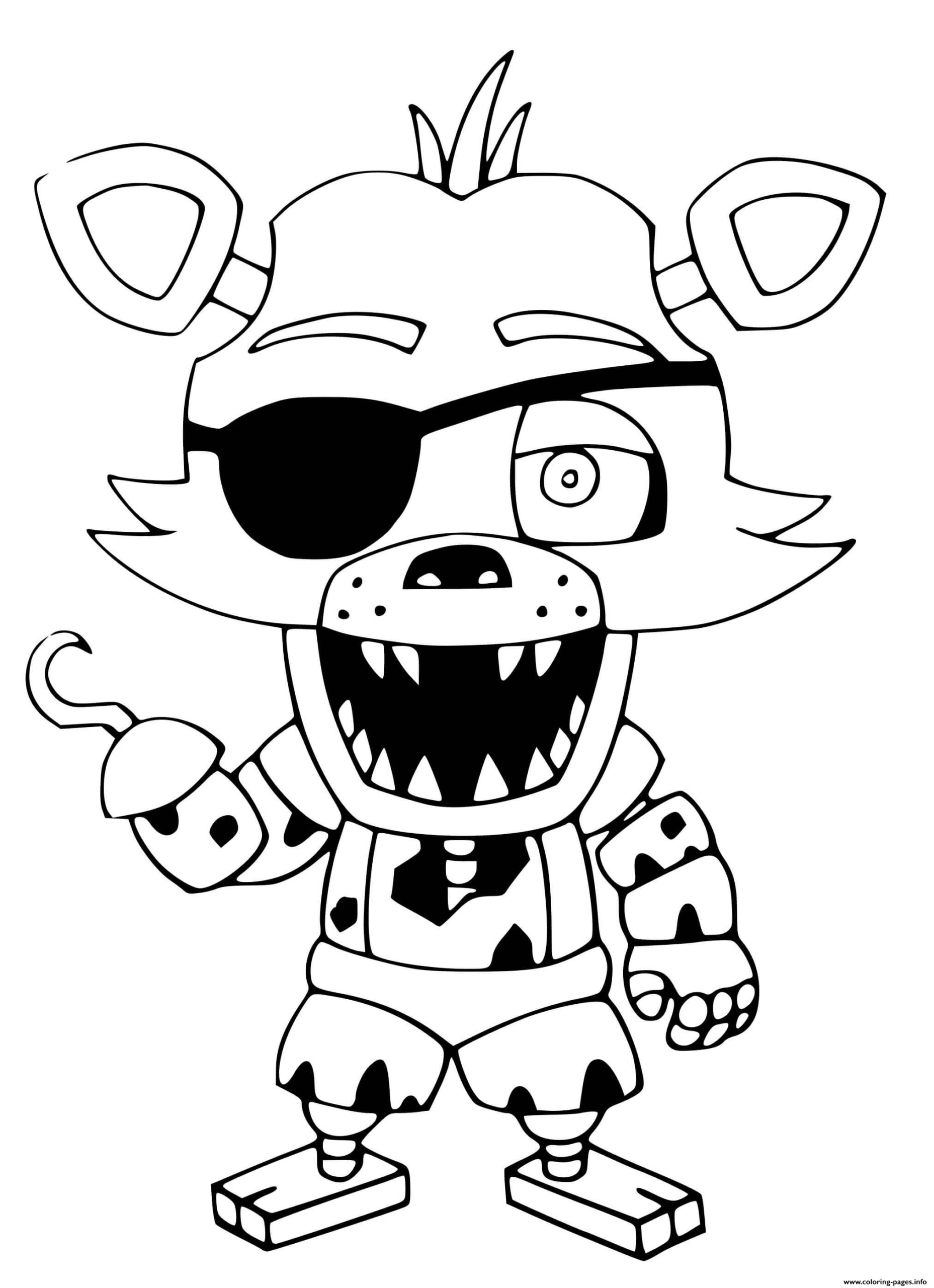 Foxy Five Nights At Freddy S Coloring Pages