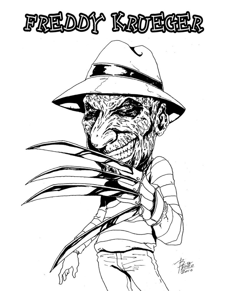 Freddy Krueger Coloring Pages Coloring Home