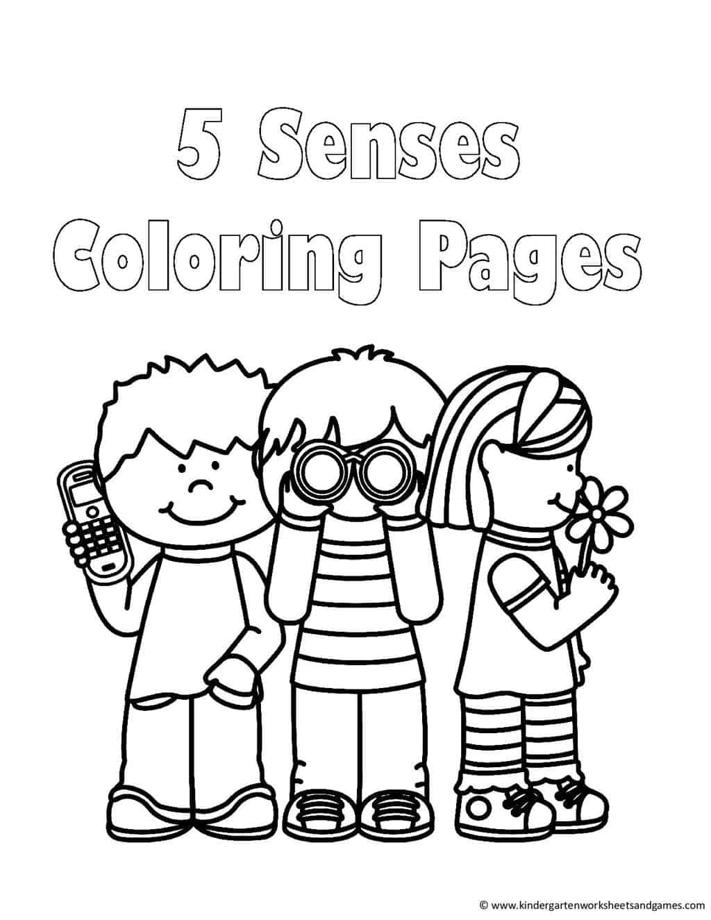 FREE 5 Senses Coloring Pages