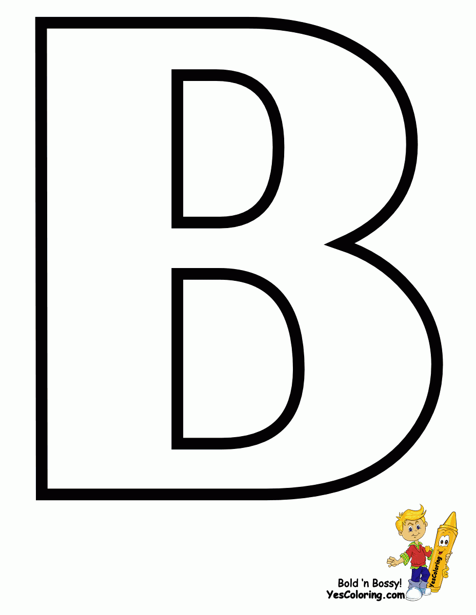 Letter B Coloring Page