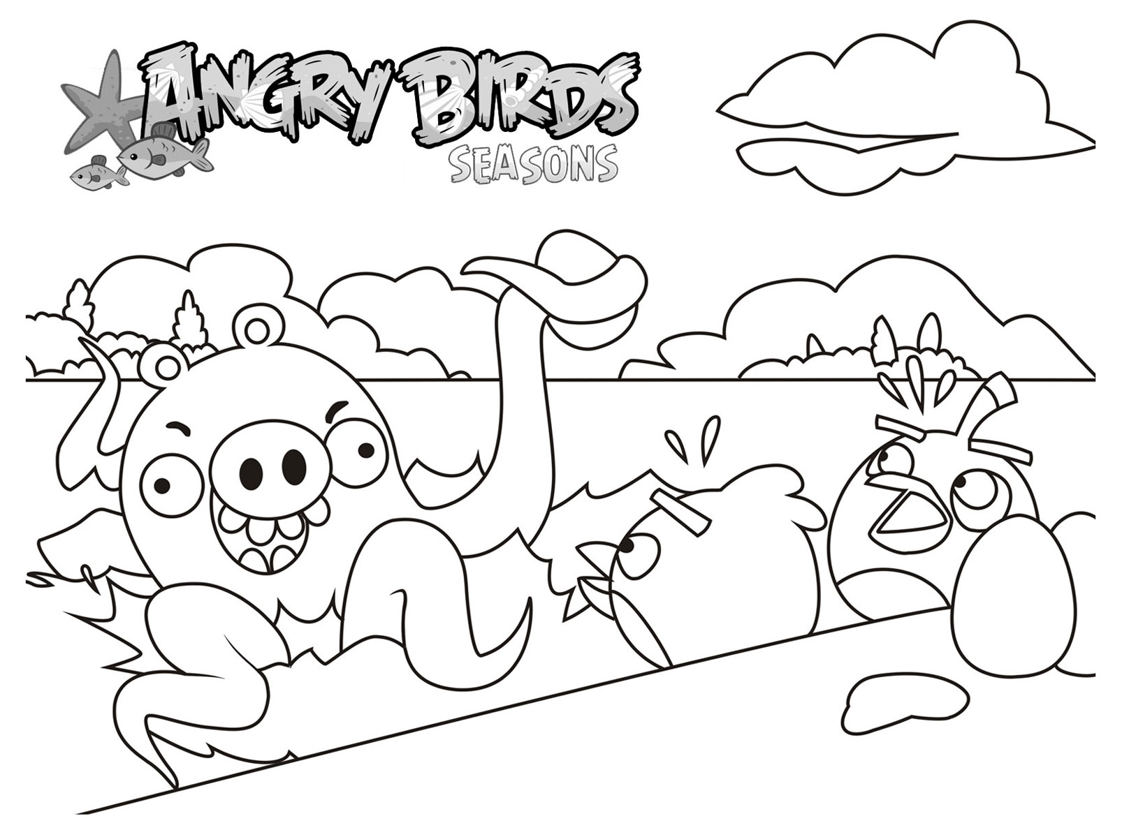 Free Angry Birds Coloring Page To Color Angry Birds Coloring Pages For Kids