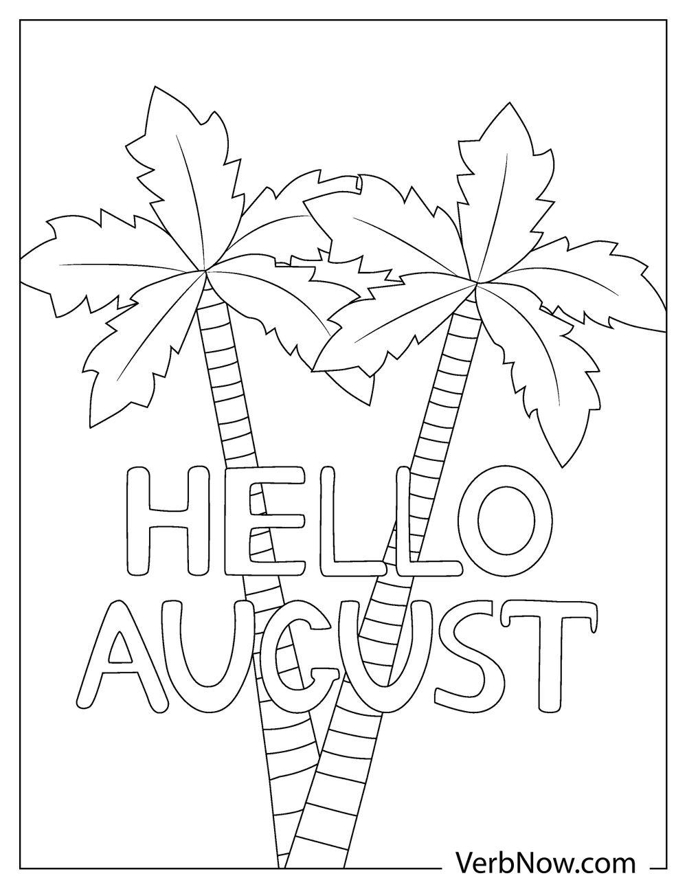 Free AUGUST Coloring Pages For Download Printable PDF
