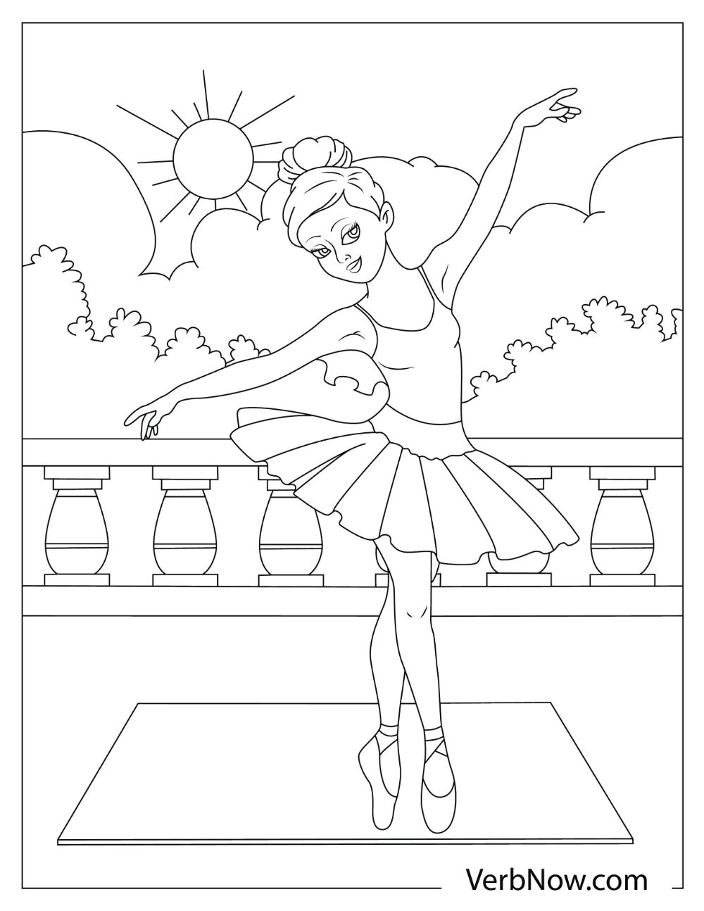 Free BALLERINA Coloring Pages For Download Printable PDF VerbNow