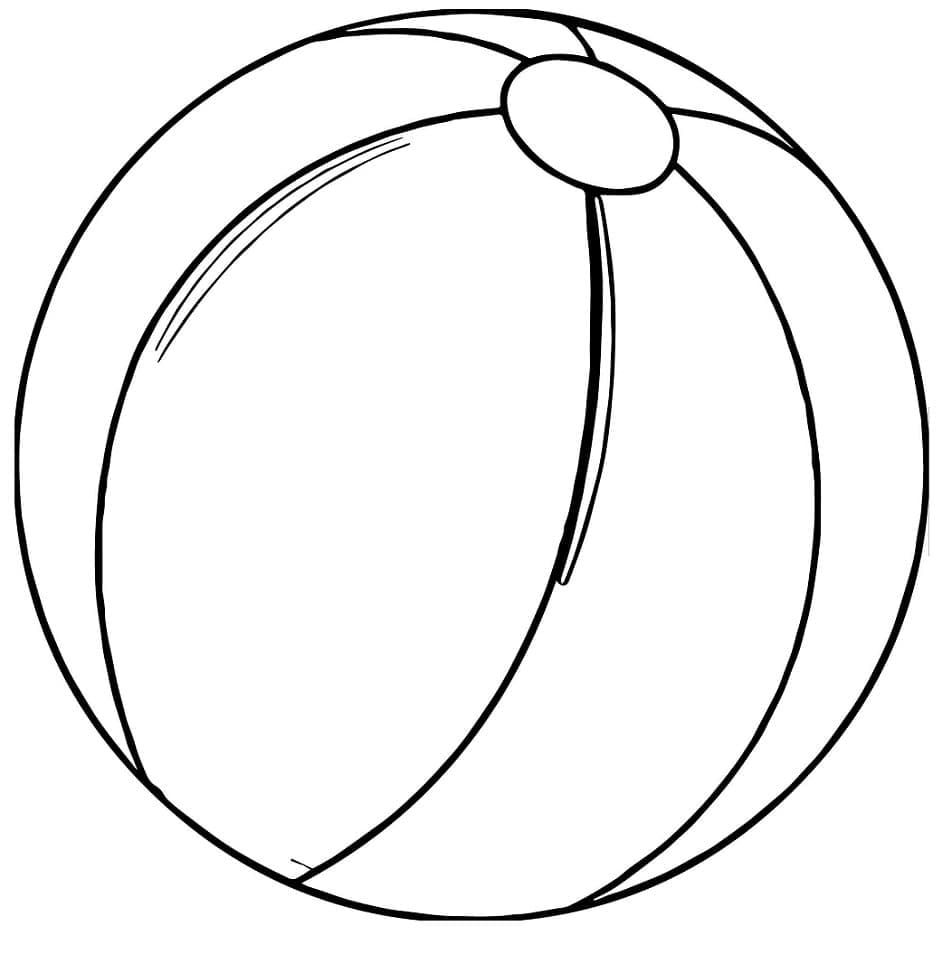 Beach Ball Coloring Page