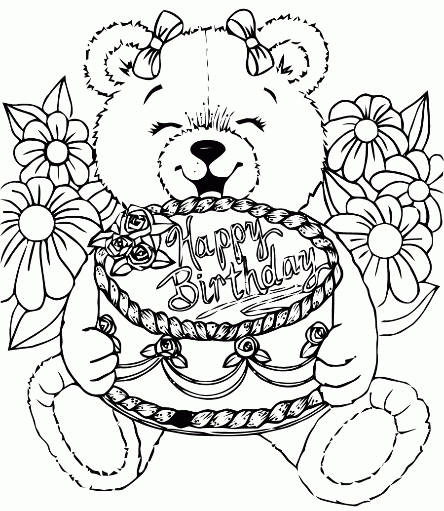 Free Birthday Drawing To Download And Color Birthdays Kids Coloring Pages
