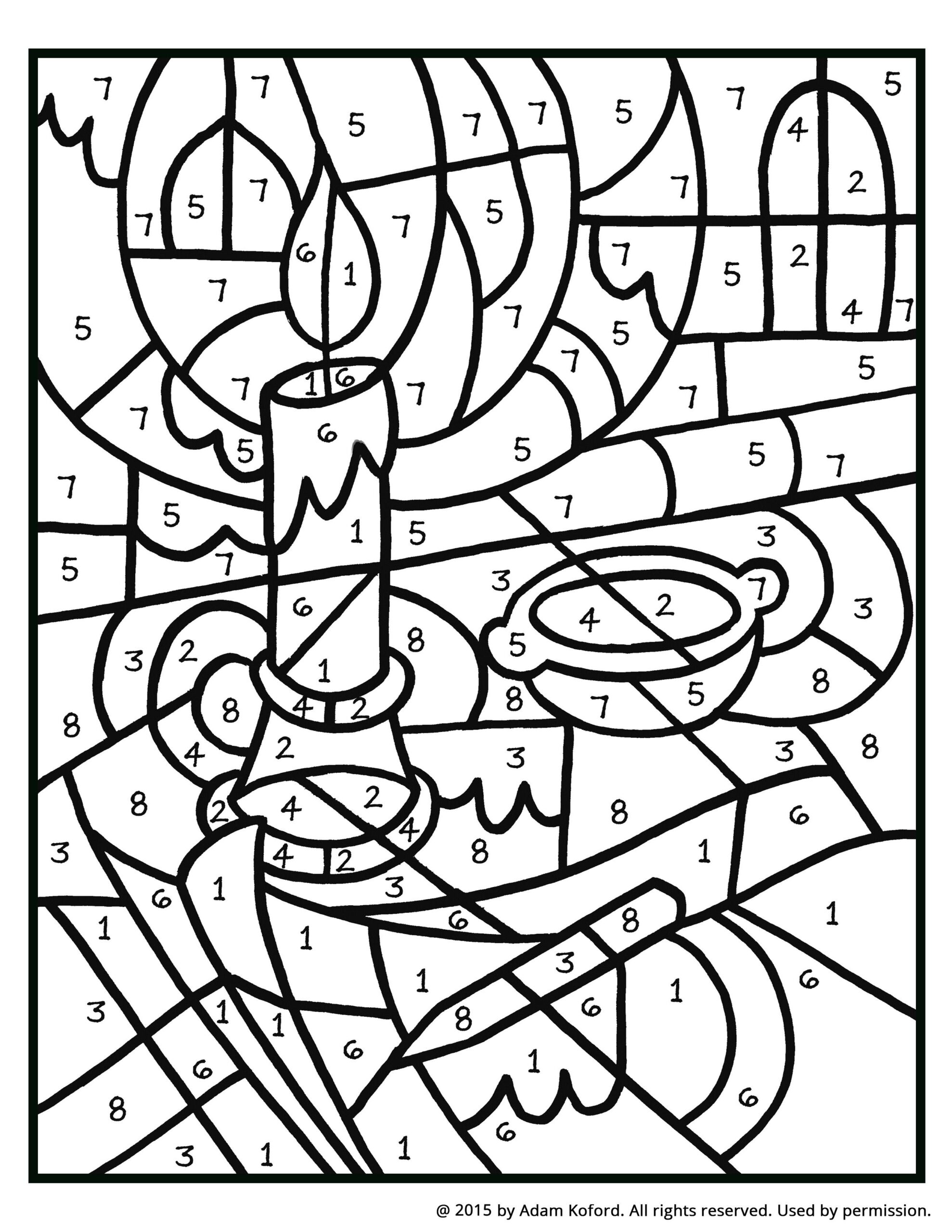 Free Printable Number Coloring Pages