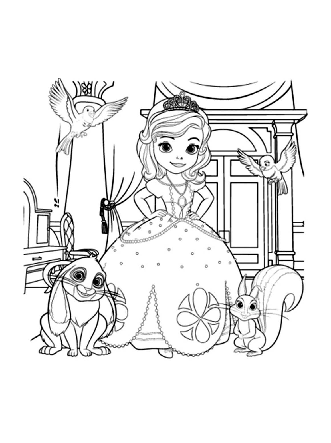 Free Coloring Page Of Princess Sofia Disney Sofia The First Coloring Pages For Kids