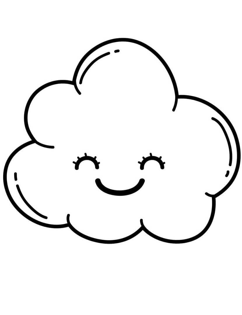 Cloud Coloring Page