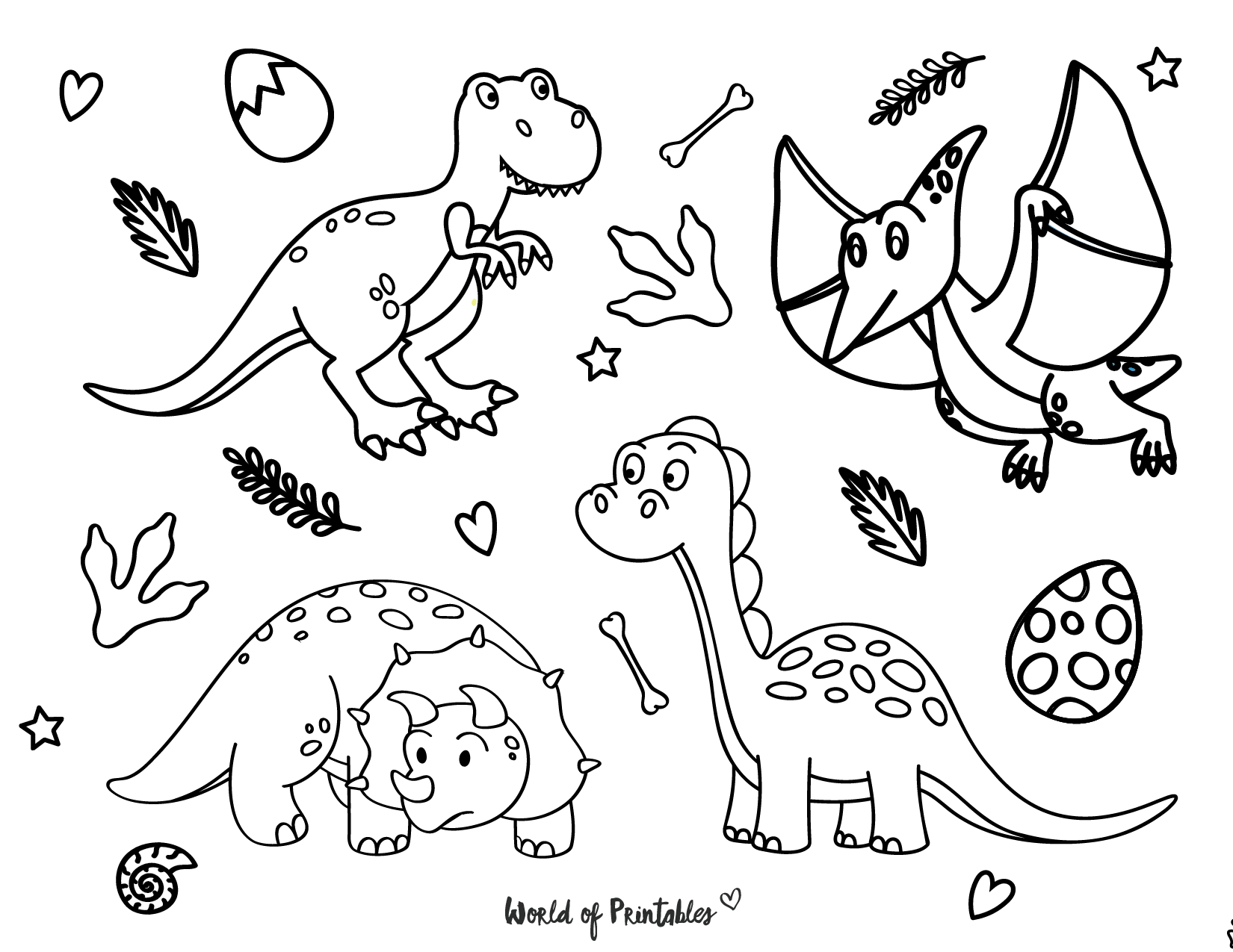 Free Coloring Pages Of Dinosaurs
