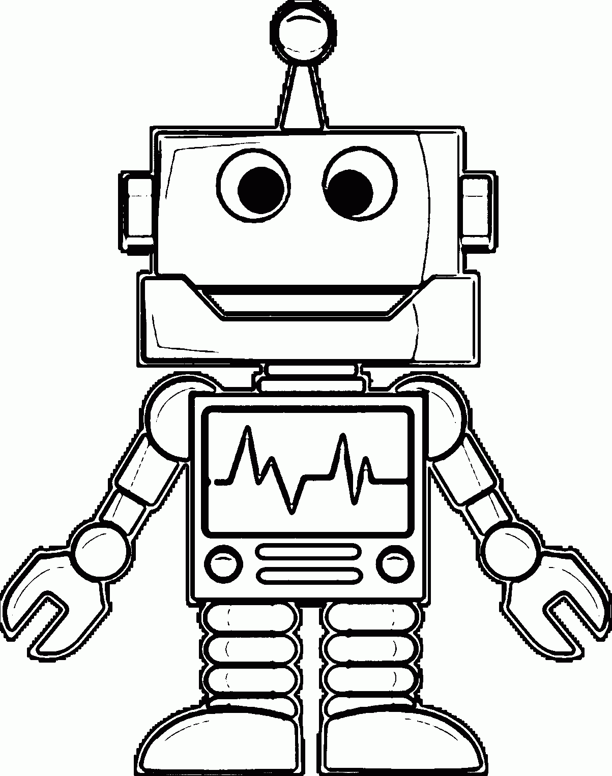 Free Coloring Pages Robot Download Free Clip Art Free Clip Art On Clipart Library