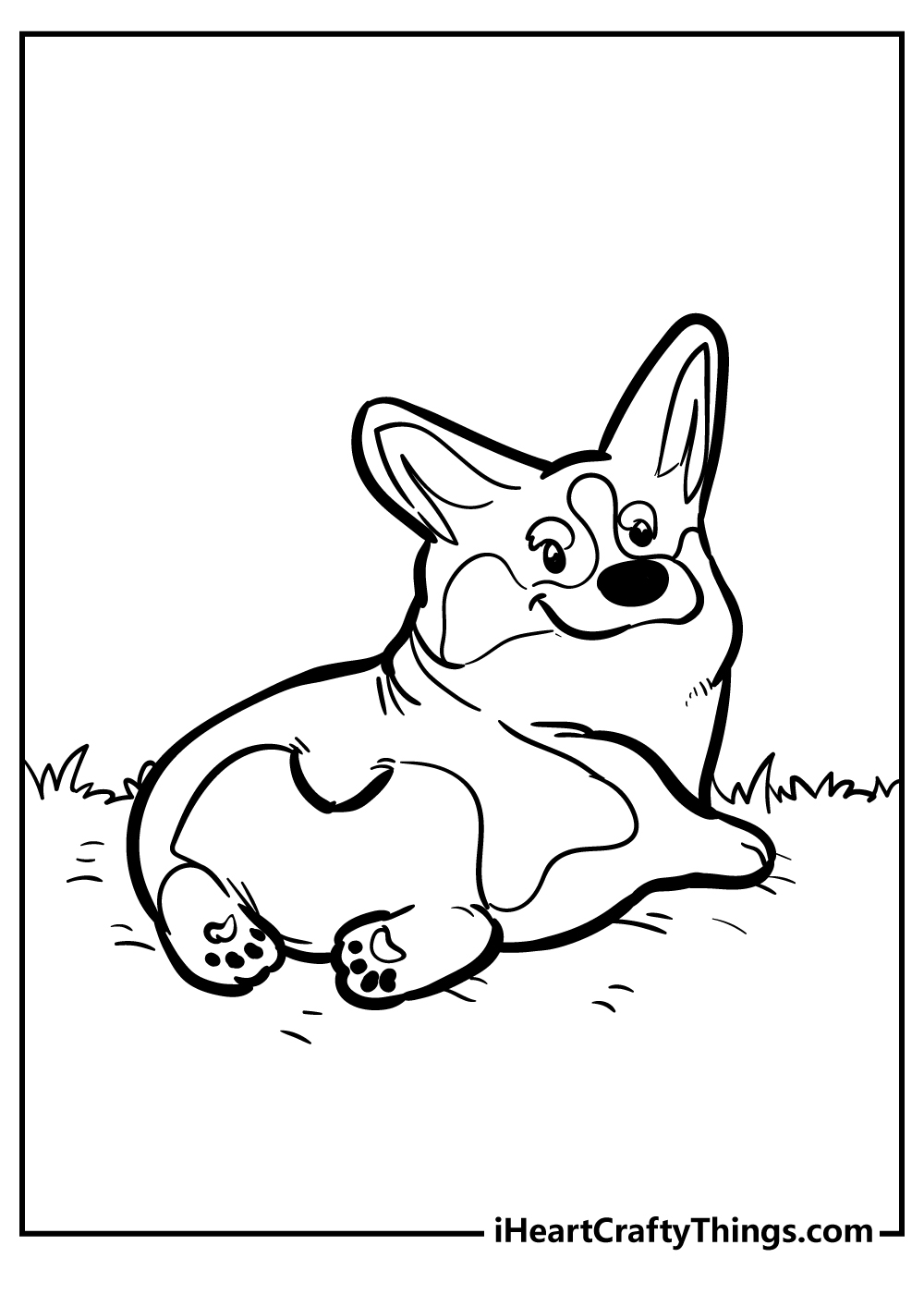 Corgi Coloring Pages
