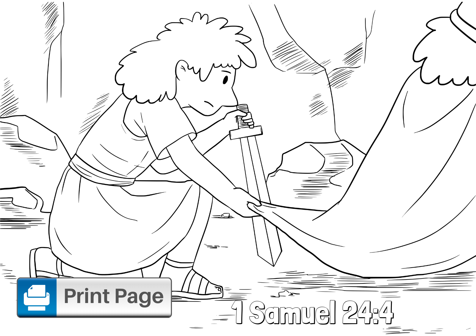 Free David Spares Saul Coloring Pages For Kids ConnectUS