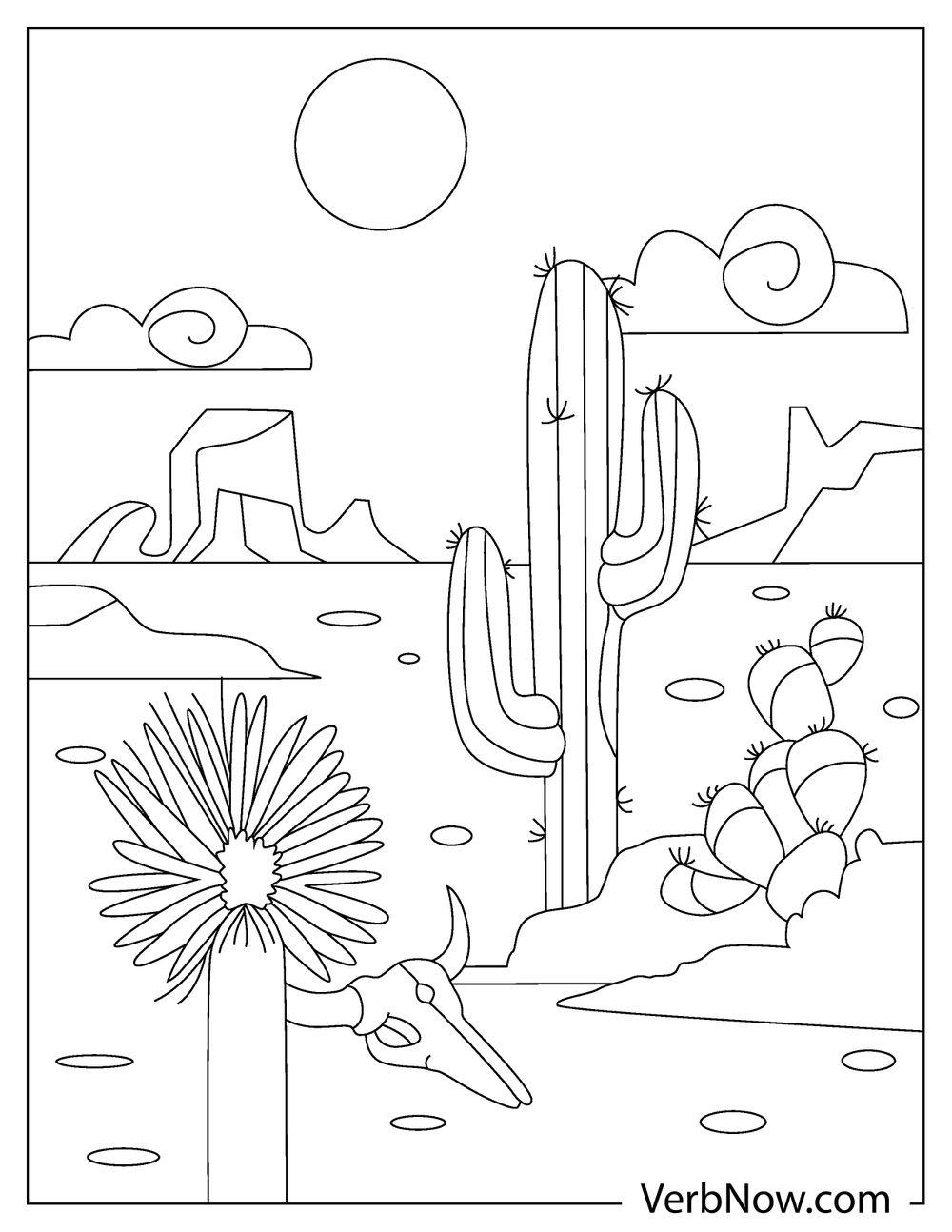 Desert Coloring Pages