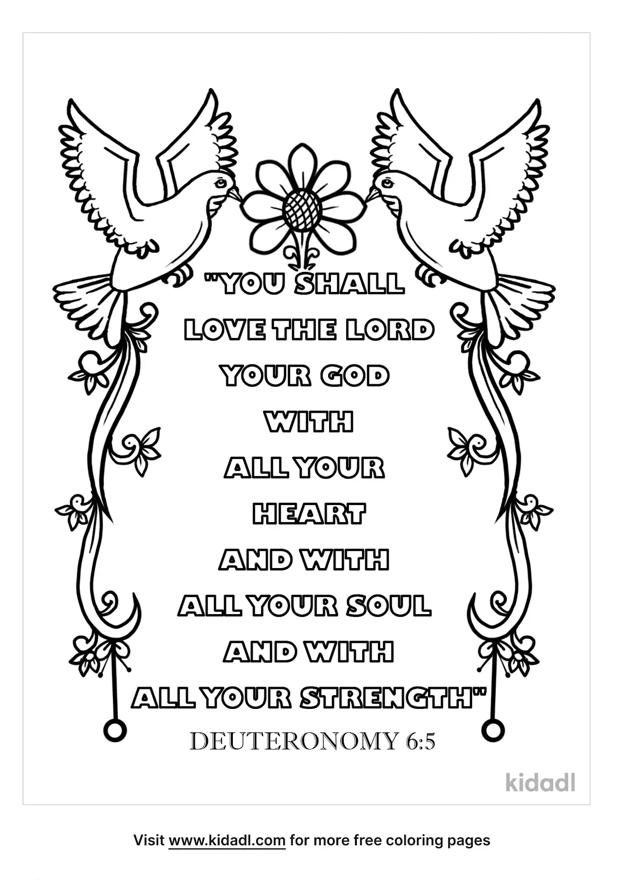 Free Deuteronomy 6 5 Coloring Page Coloring Page Printables Kidadl
