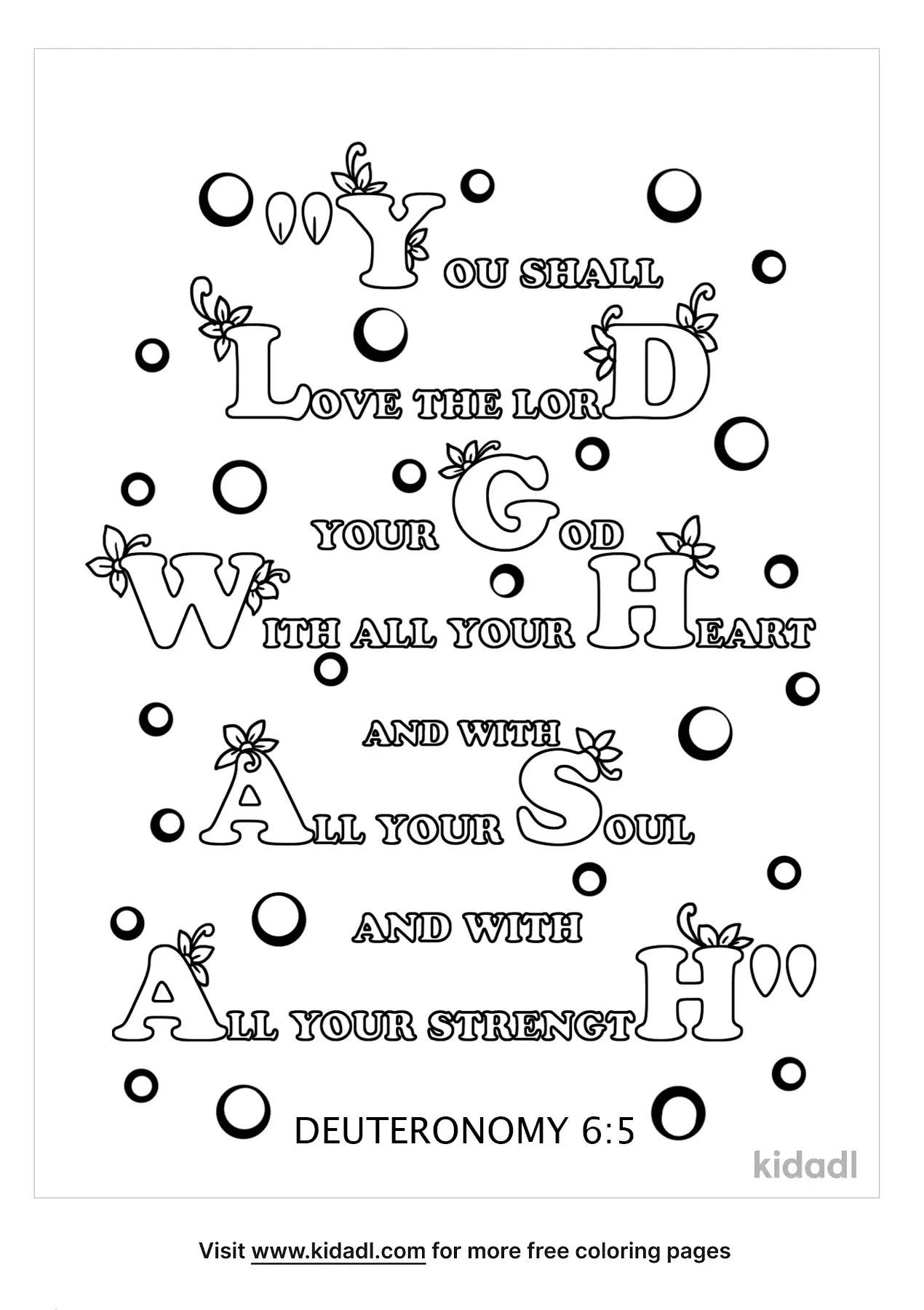 Free Deuteronomy 6 5 Coloring Page Coloring Page Printables Kidadl