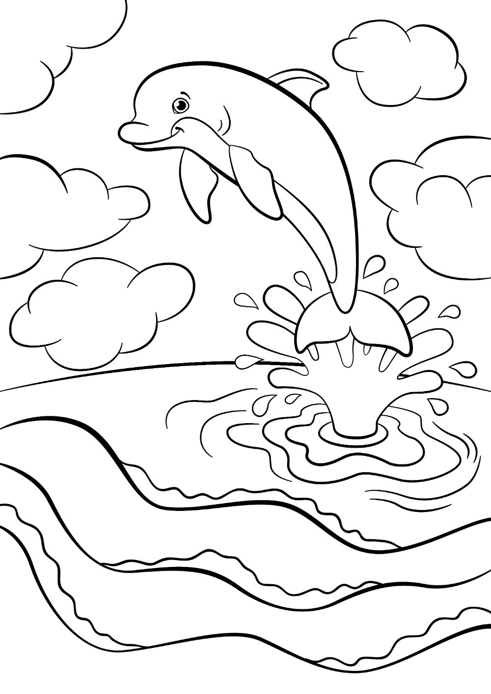 Free DOLPHIN Coloring Pages For Download Printable PDF
