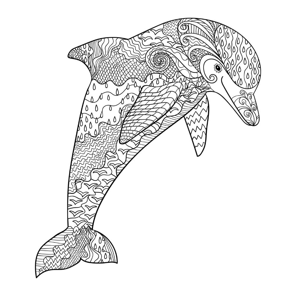 Dolphin Coloring Page Printable